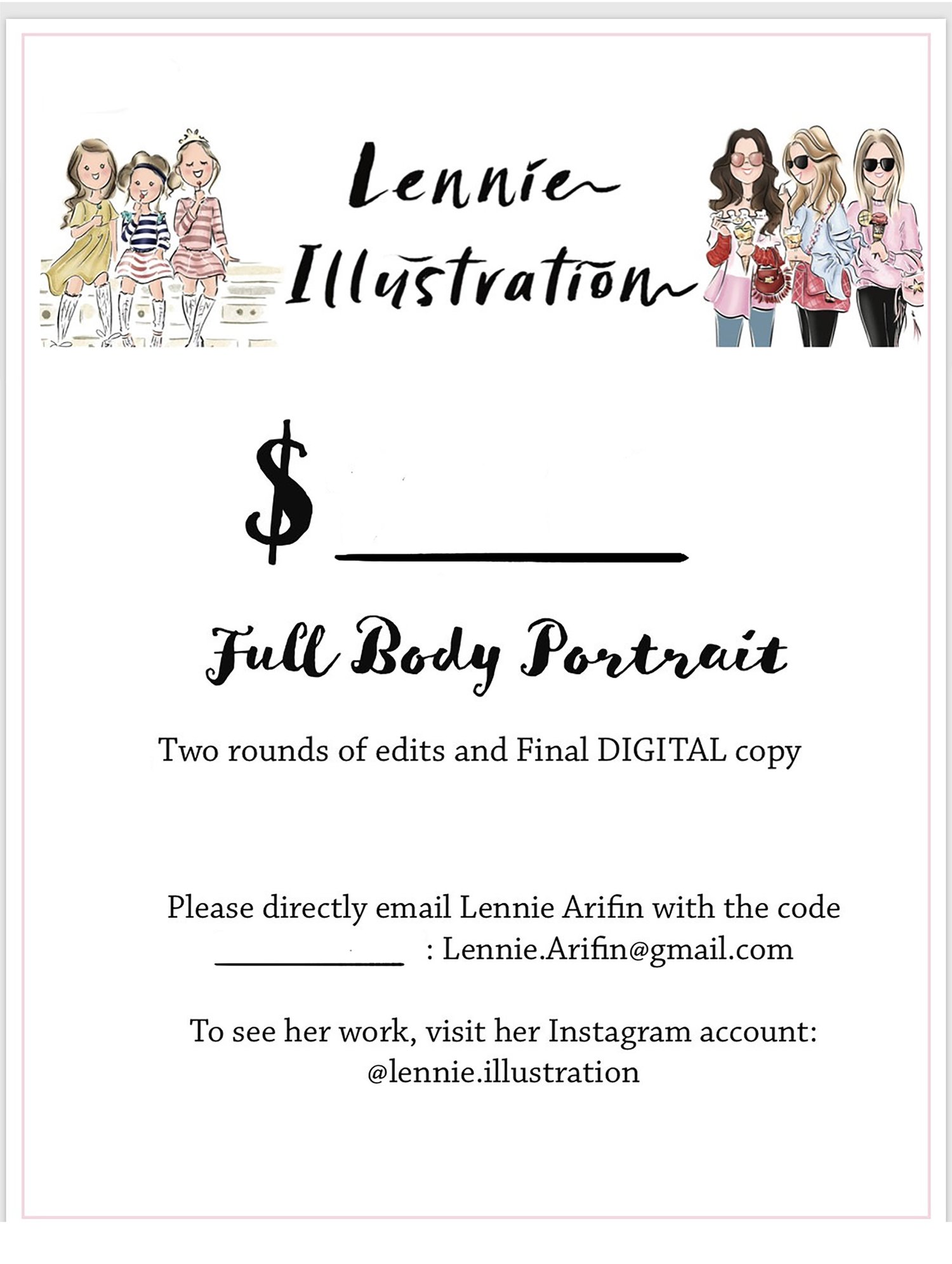 Image of Custom Illustration Gift Certificate