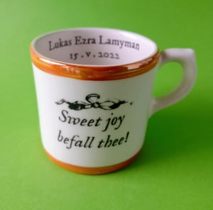 Personalised christening gift cup