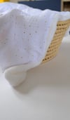 Couverture blanche & pois dorés Enfant