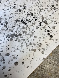Image 5 of India Ink splatter - charcoal black tones on white paper