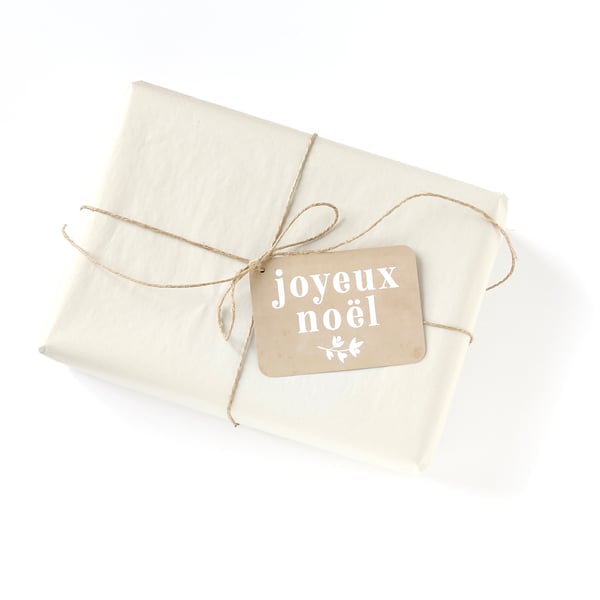 Image of 5 Étiquettes cadeaux JOYEUX NOEL / ADAM