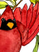 Image of Cardinal bird on the river,  nature-inspired bird art