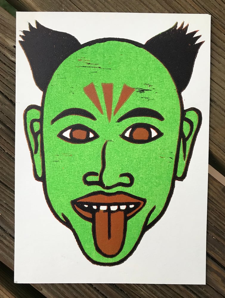 Image of “Untitled” Clown Linocut