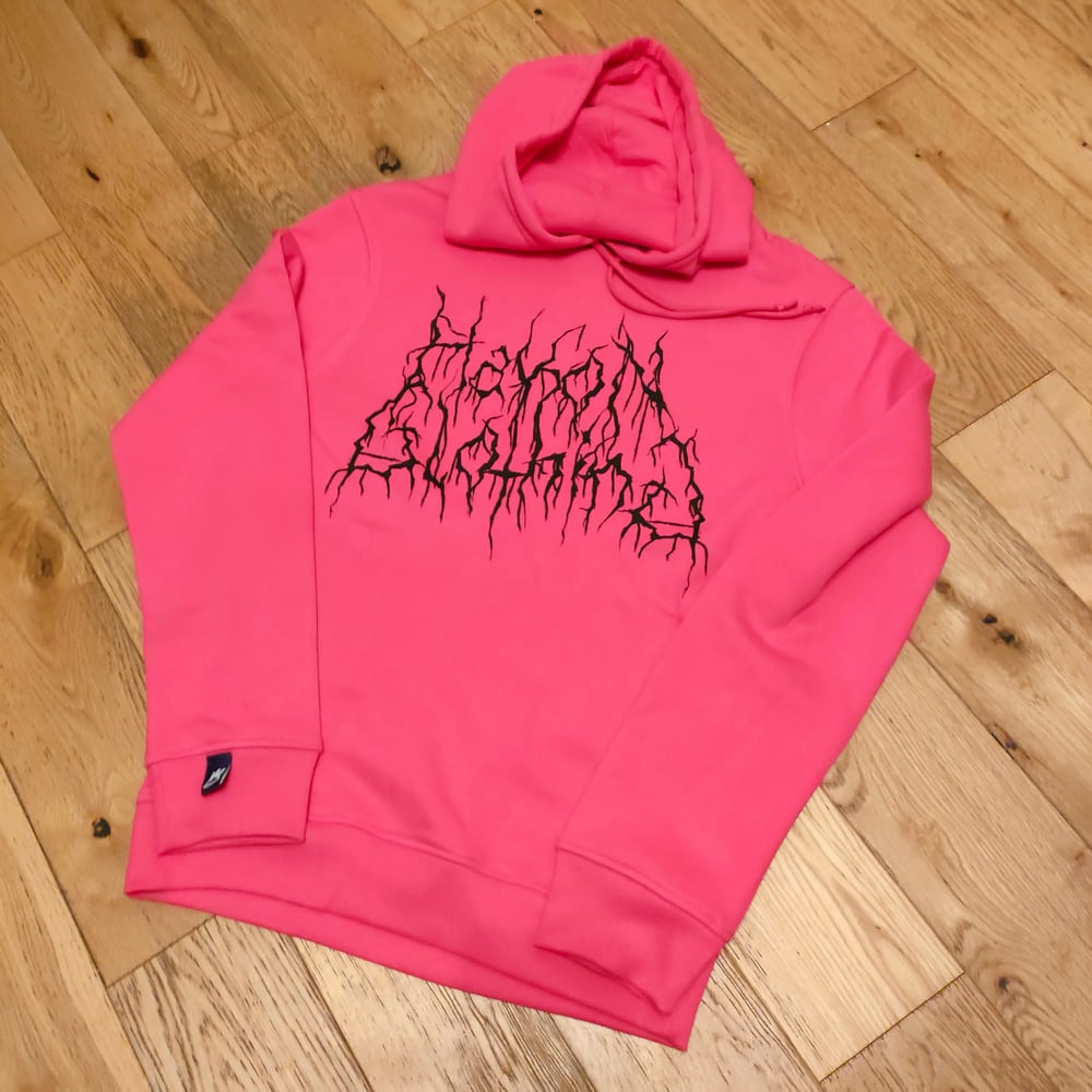 Image of Pink Metal Hoods (Black)