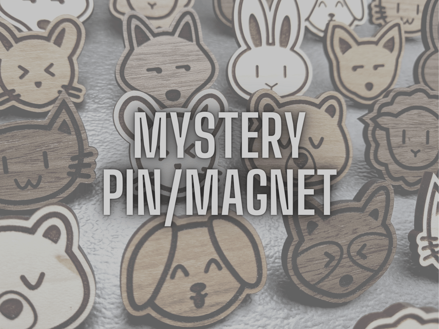 Mystery Wood Pins / Magnets