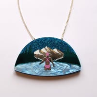 Winter Swimmer Necklace - Dark 