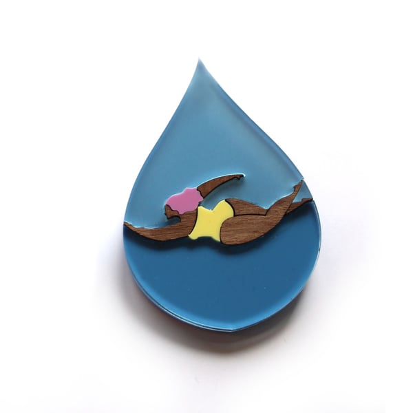 Image of Outdoor Swimming Brooch - Summer - Pre-Order