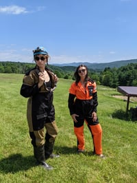 Image 3 of Silver/Black Unisex Cave Suit