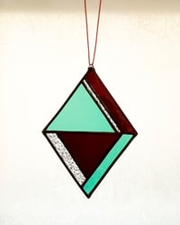 Image 2 of Triangle Sun Catcher in Peacock