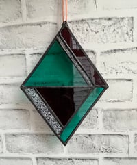 Image 3 of Triangle Sun Catcher in Peacock