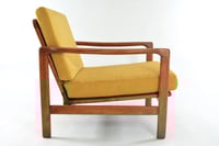 Image 2 of Fauteuil BZ velours côtelé fin jaune