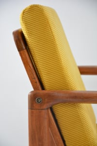 Image 3 of Fauteuil BZ velours côtelé fin jaune