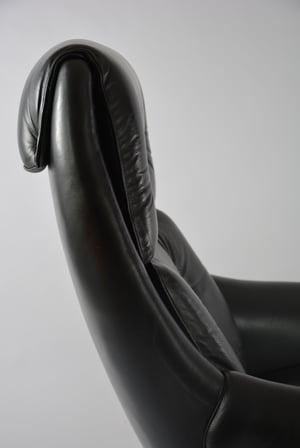 Image of Fauteuil allemand Relax cuir noir