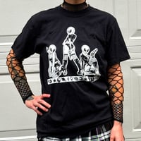 Image 1 of Alien Babe Trifecta T-shirt in BLACK
