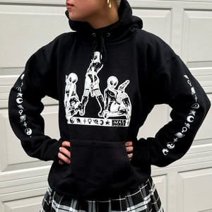 Alien Babe Trifecta Hoodie in BLACK