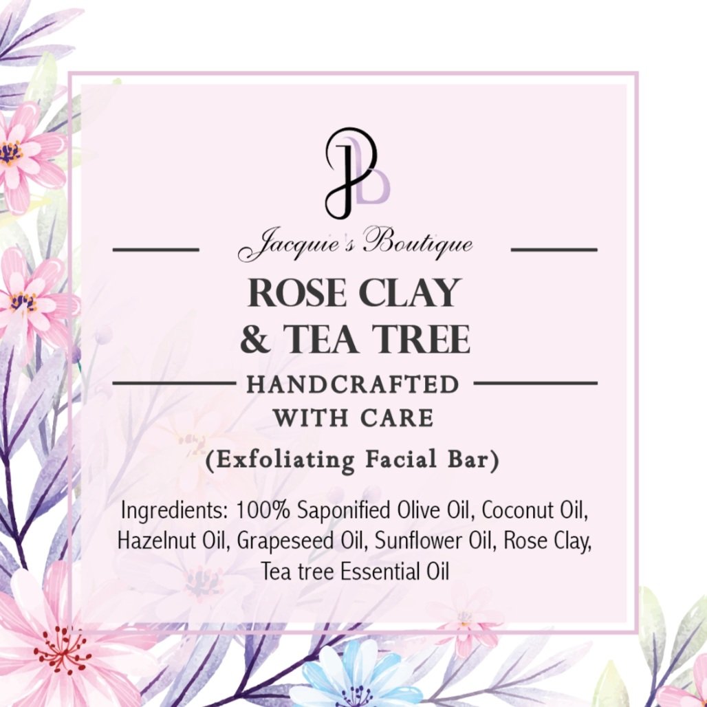 Image of Rose Clay & Tea Tree Facial Bar (Acne-prone Skin)