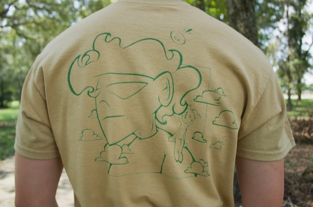 "Me and Buddy" T-Shirt (sand and emerald green)