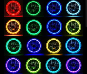 Image of #Octane 5-3/4 AQUA/LIGHT BLUE IR RGB SMD Color Changing Halo (remote controlled)