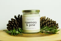 Image 3 of Rosemary & Pine Natural Soy Wax Minimalist Candle 9 oz 