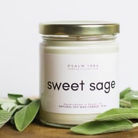 Image 1 of Sweet Sage Natural Soy Wax Minimalist Candle  9 oz 