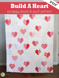 Image 1 of Build A Heart quilt pattern - PDF 