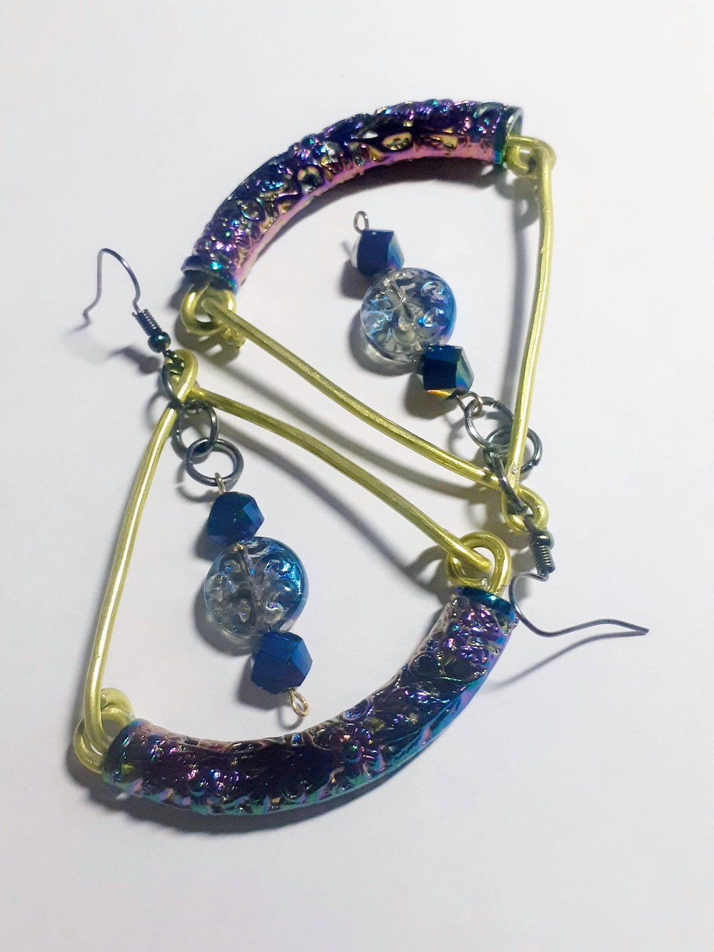 Image of As I Am Multicolor Custom Beaded Wire earrings