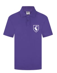 Image 1 of Daiglen School Polo Shirt, purple with school logo