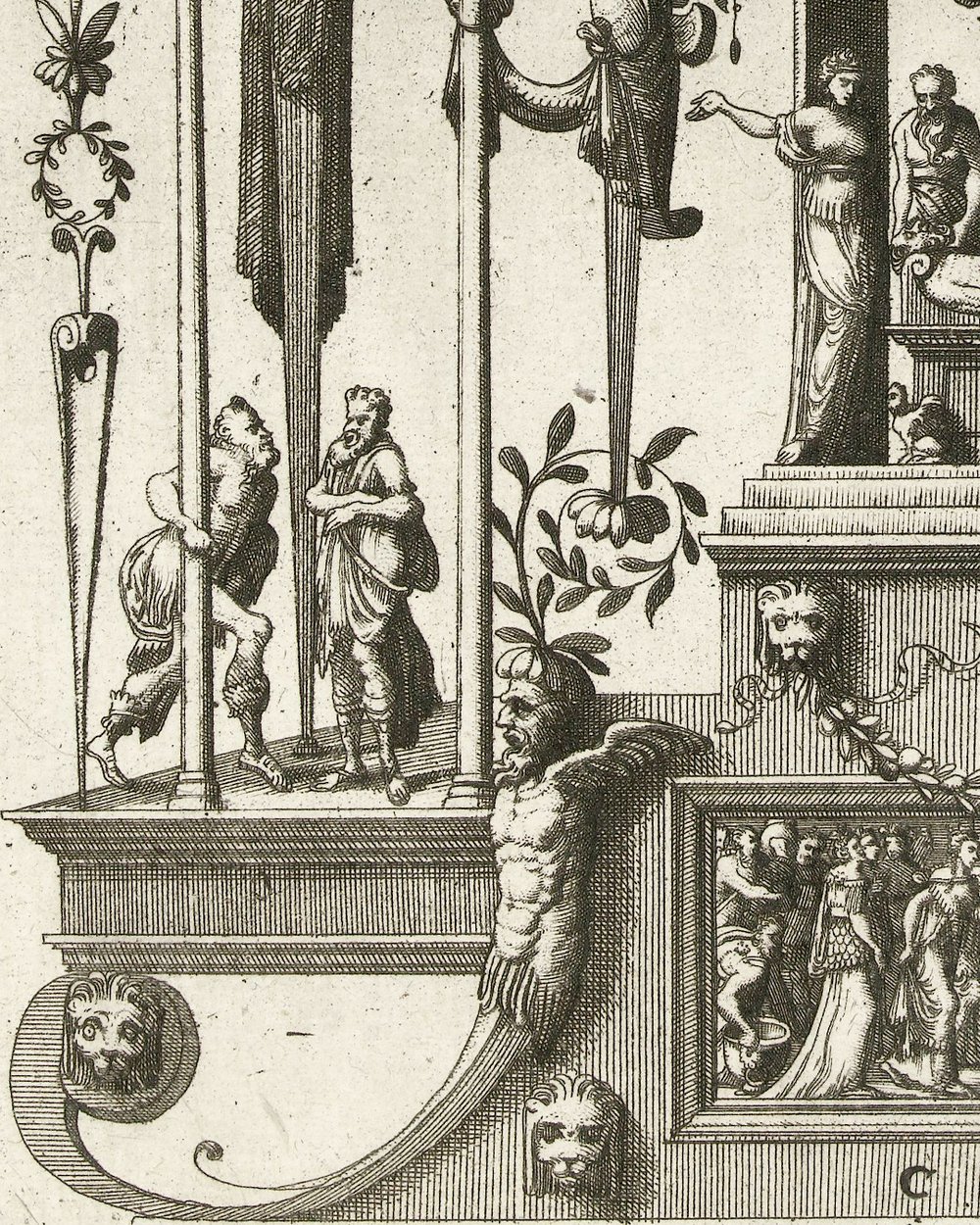 ''Panel with grotesques and lattice pavilion'' (1556)