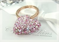 Image 1 of Luxury 3D Heart Keyring with Crystals.