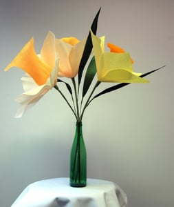 Image of Giant Crepe Paper Daffodil Bouquet