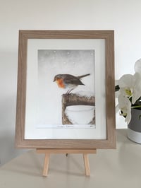 Image 2 of 'Winter Robin' Framed Print