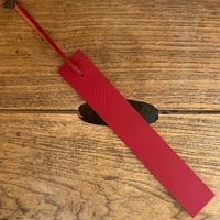 Image 1 of RED LEATHER BOOKMARK 