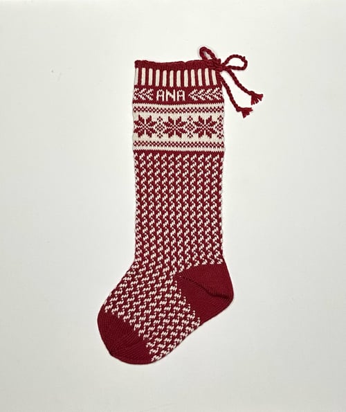 Image of Nordic Star Christmas Stocking (two color)