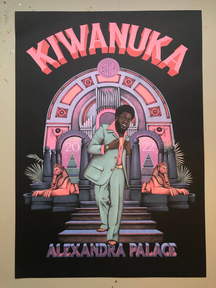 Image of MICHAEL KIWANUKA ALEXANDRA PALACE GIG POSTER