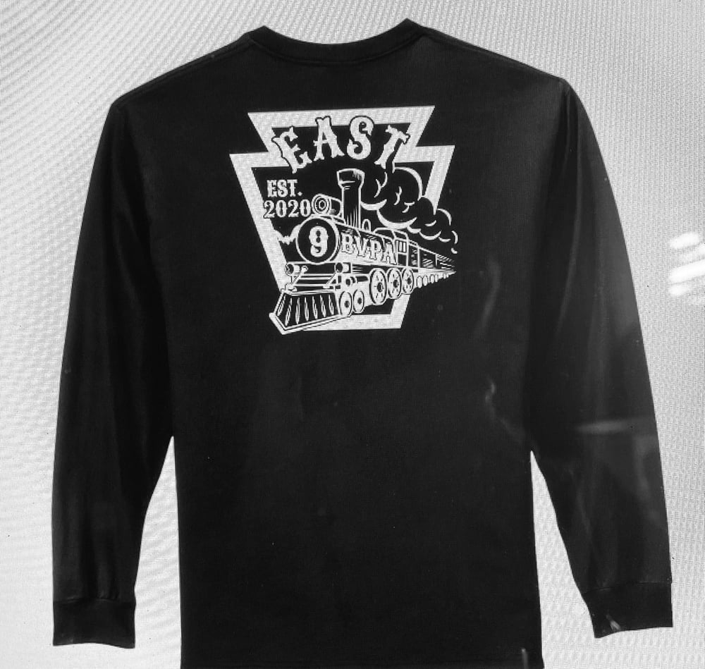 Image of BV PA EAST Black Long Sleeve Signature Train T-Shirt