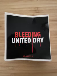 Bleeding United Dry stickers x100
