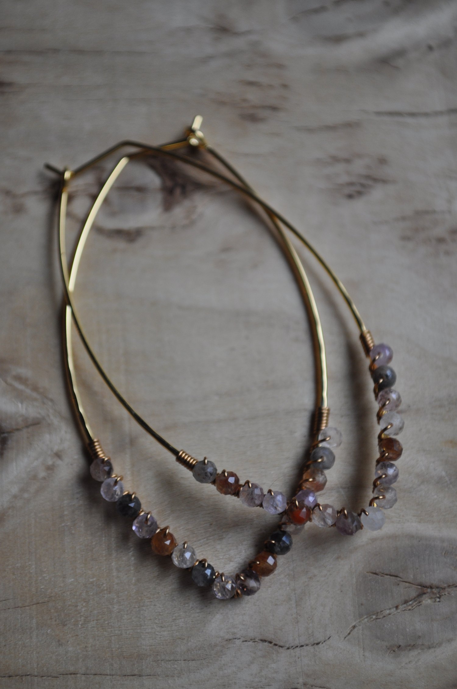 Image of Auralite Marquise Hoops