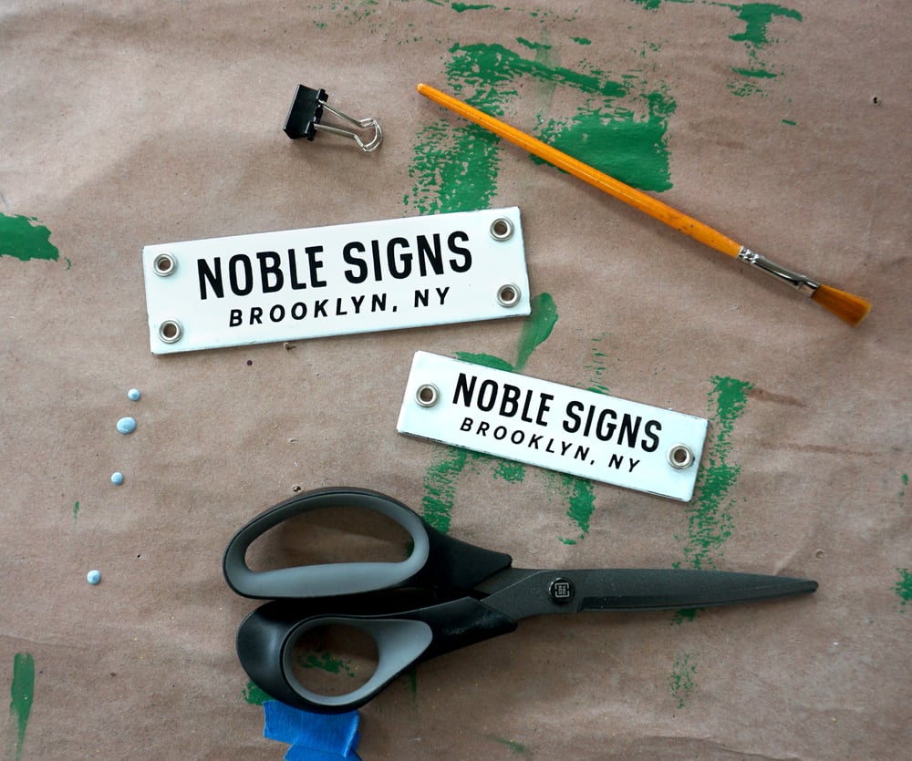 Noble Signs Porcelain Tag