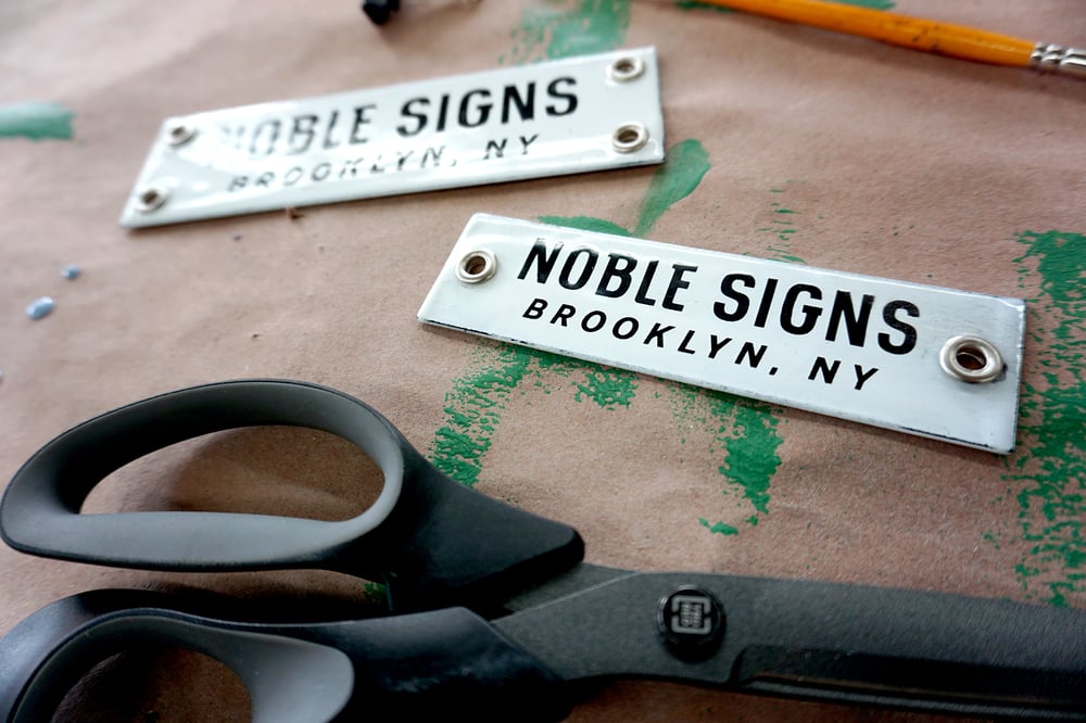 Noble Signs Porcelain Tag