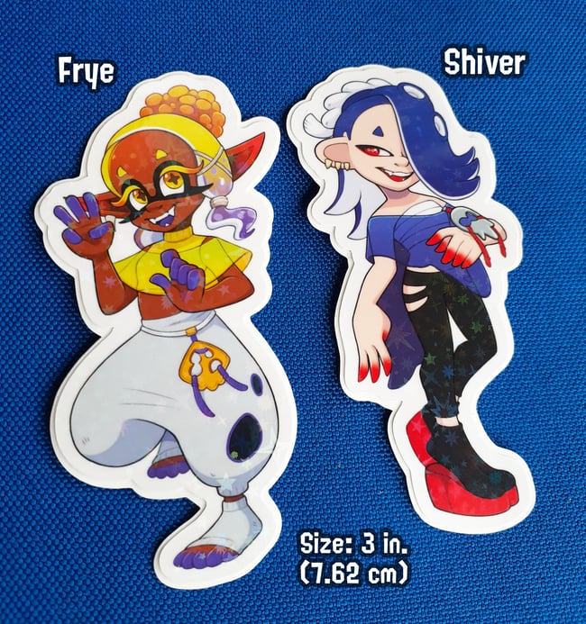 Splatoon Idols Holographic Stickers DynamoDeepblue Art & Design Shop