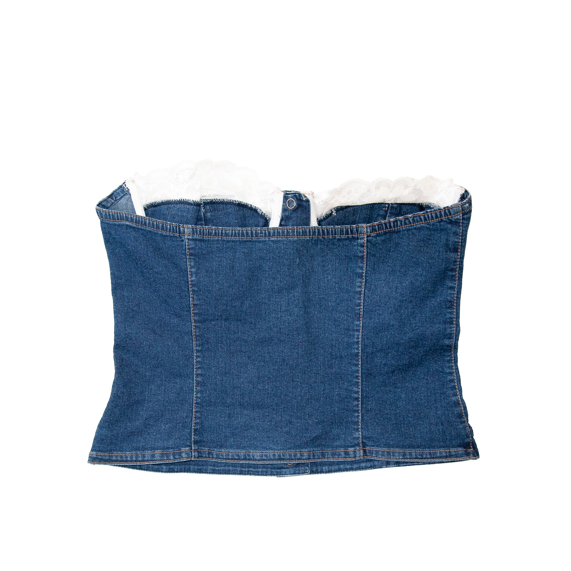 Image of Dolce and Gabbana Denim Bustier Corset