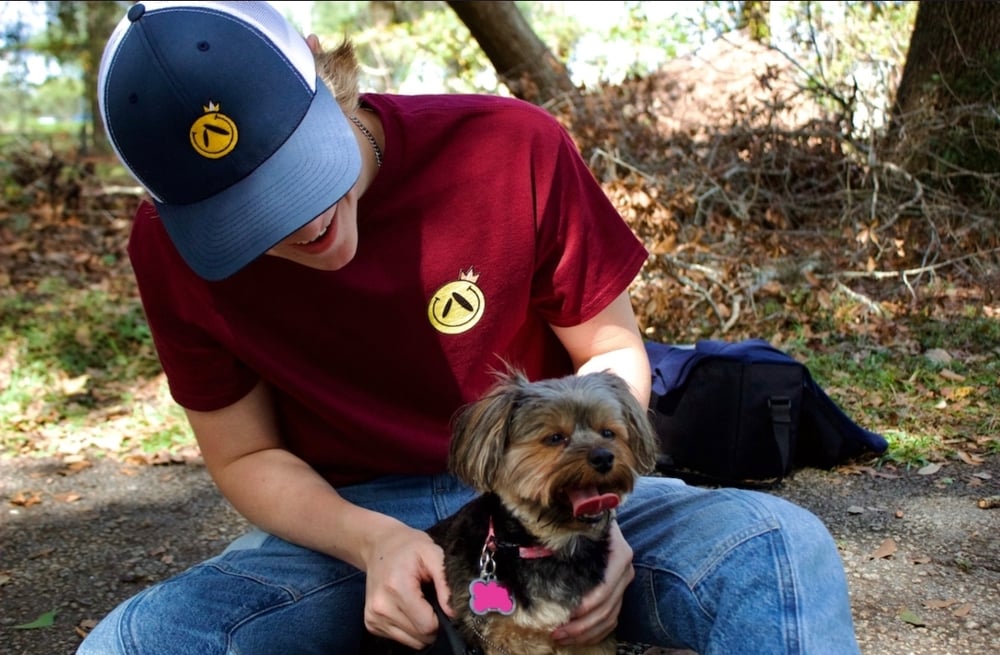 "Me and Buddy" T-Shirt (maroon and pink)