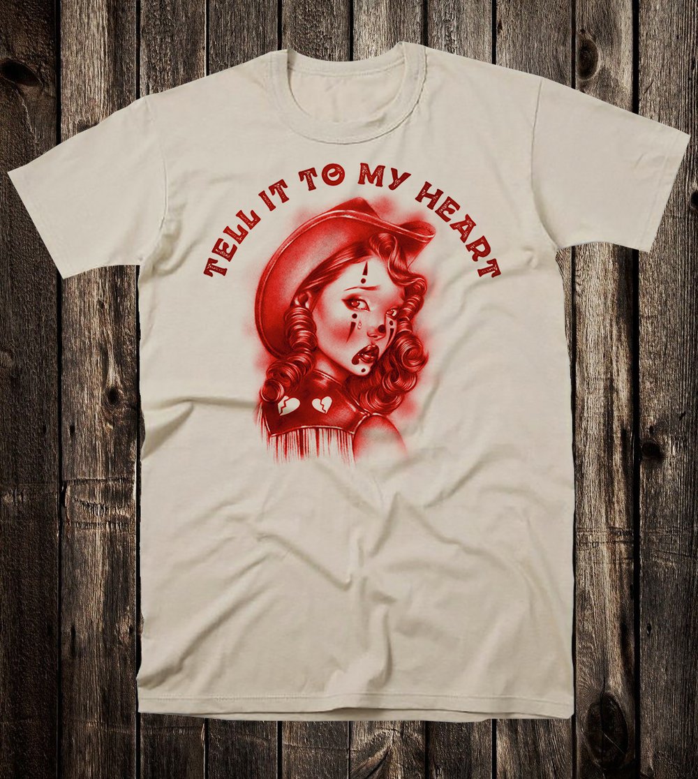 Tell It To My Heart Tee (red art)