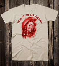 Image 1 of Tell It To My Heart Tee (red art)