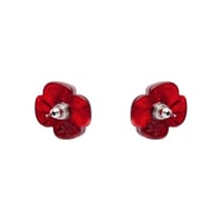 Image 3 of Remembrance Poppy Stud Earrings - New Design