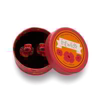 Image 2 of Remembrance Poppy Stud Earrings - New Design