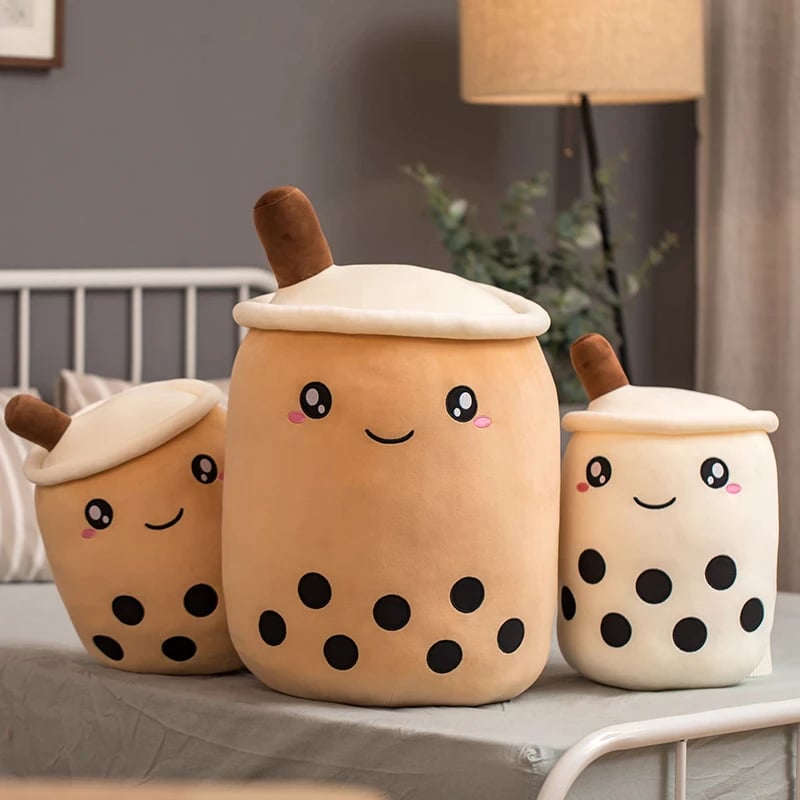 Image of Cute Boba Milk Tea Plushie (Brown)