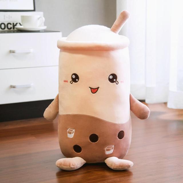 Image of Cute Boba Milk Tea Plushie Toy (Brown 2)