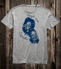 Image 3 of Laugh Now Cry Later Tee (blue art)