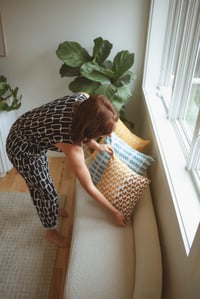 Image 1 of L Design Pillow with Down Inserts